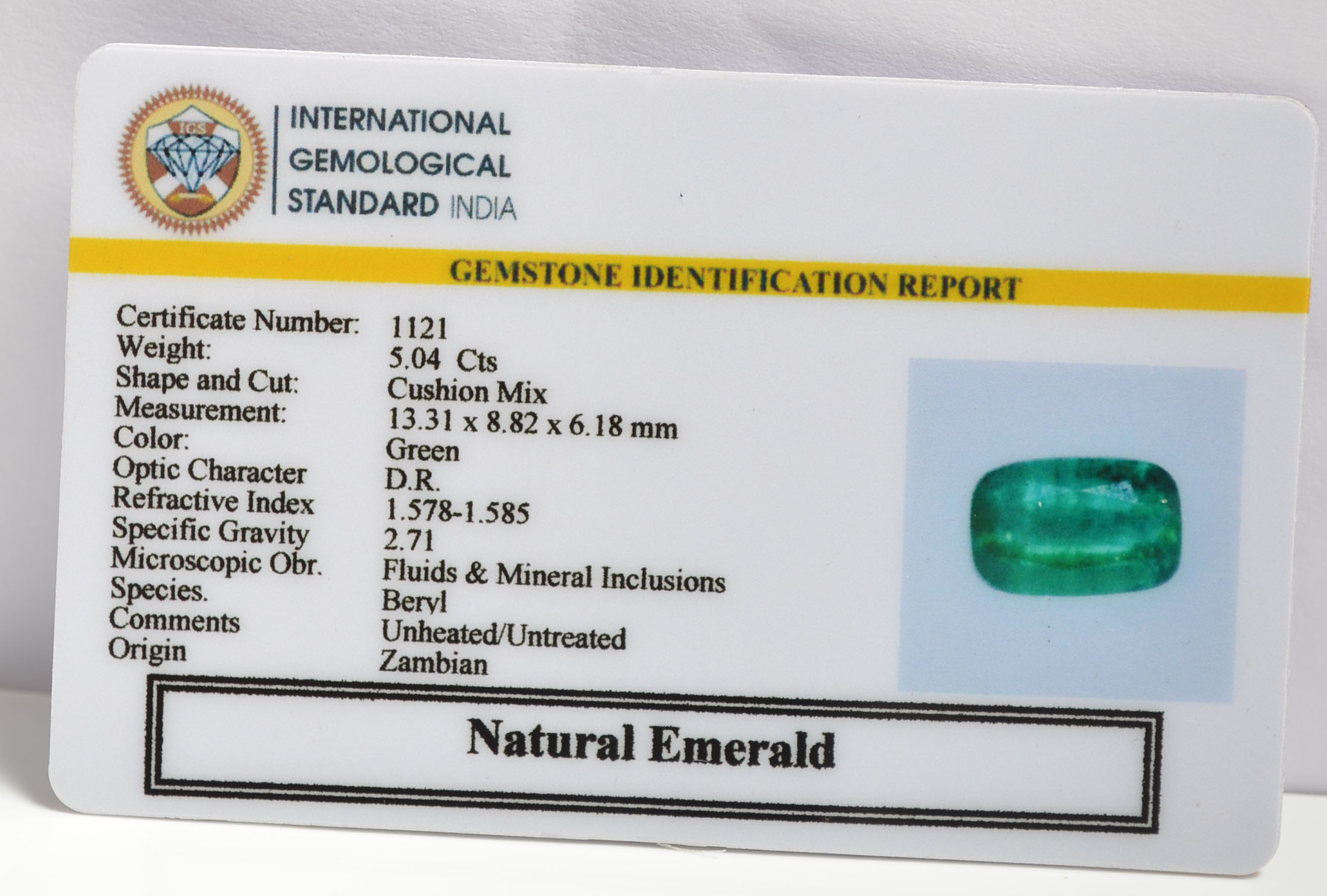 EMRG20206 1 1 EMERALD 5.04 Ct.