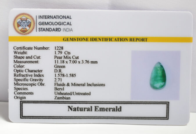 EMERALD 1.79 Ct.