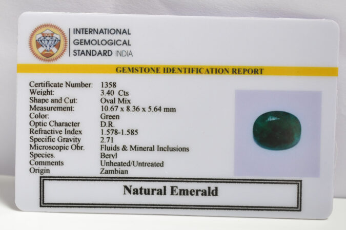 EMERALD 3.4 Ct.