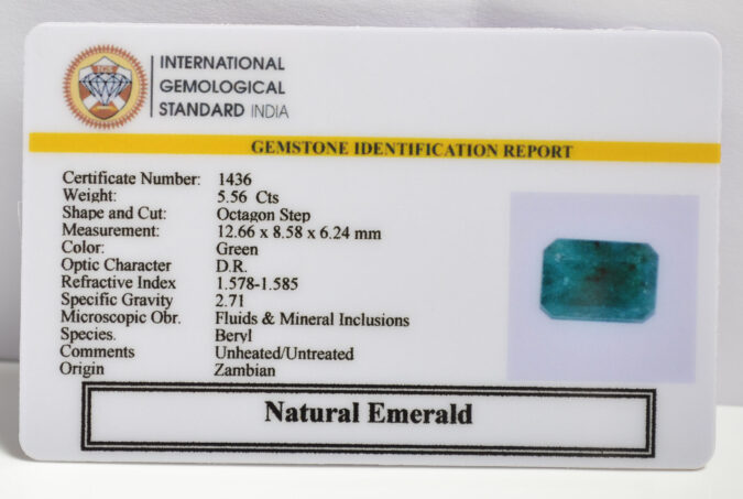 EMERALD 5.56 Ct.