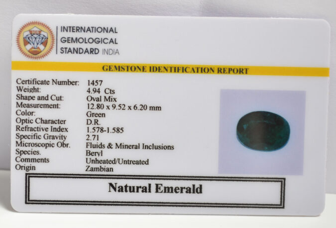 EMERALD 4.94 Ct.