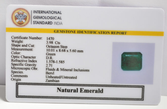EMERALD 3.98 Ct.
