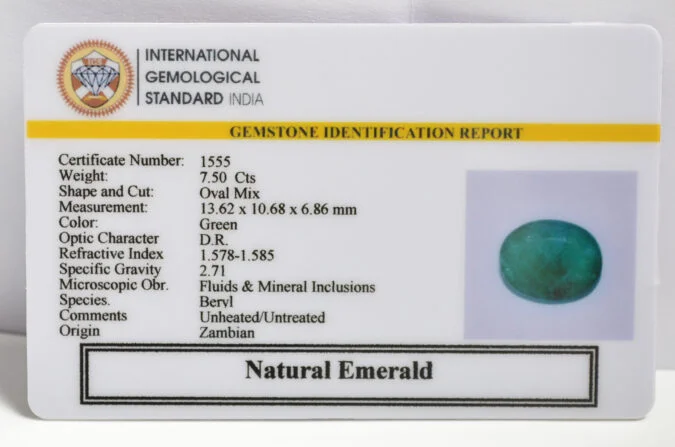 EMERALD 7.5 Ct. EMERALD 7.5 Ct.