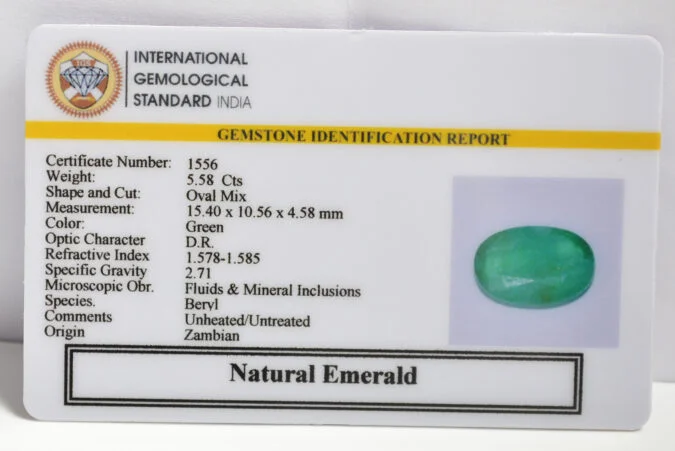 EMERALD 5.58 Ct. EMERALD 5.58 Ct.