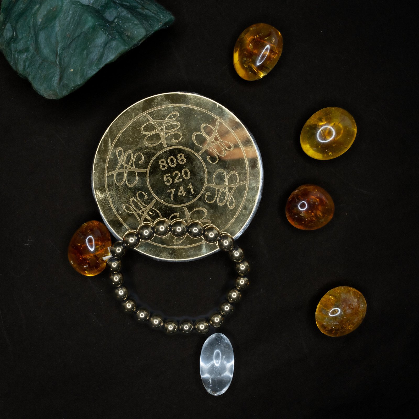 Gold Mirror Selenite Plate 2 scaled Gold Mirror Selenite Plate