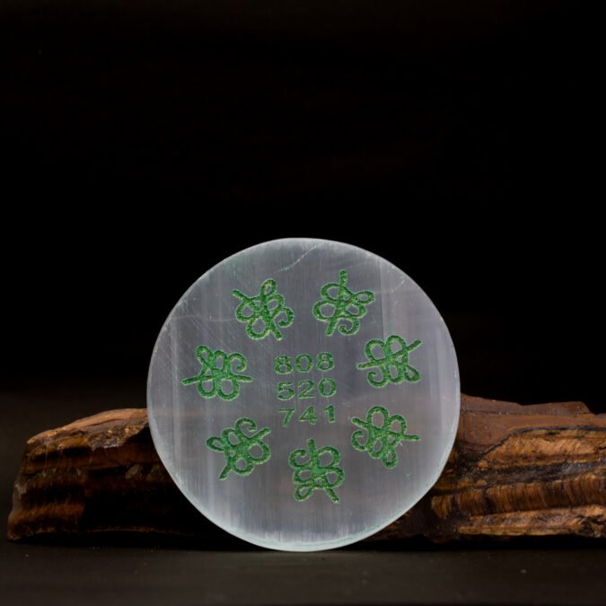 Round Selenite Plate Round Selenite Plate