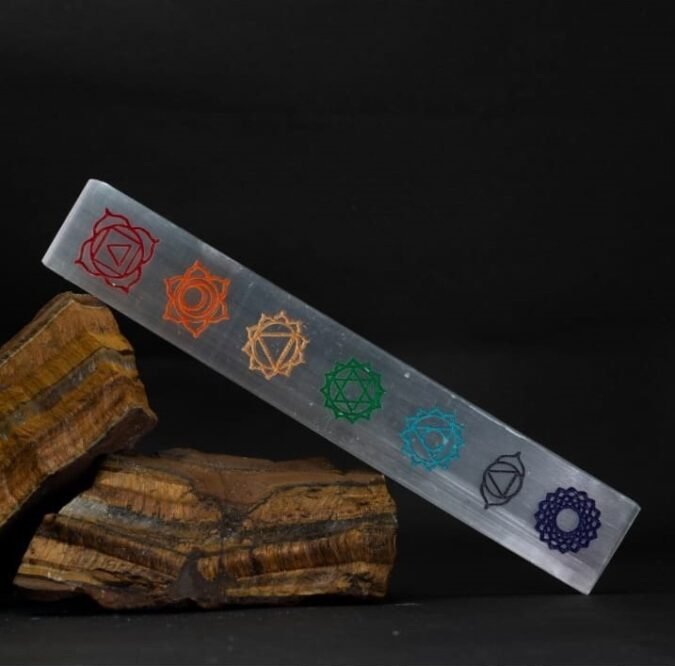 Seven chakra Selenite Scale 7 Chakra Selenite Scale