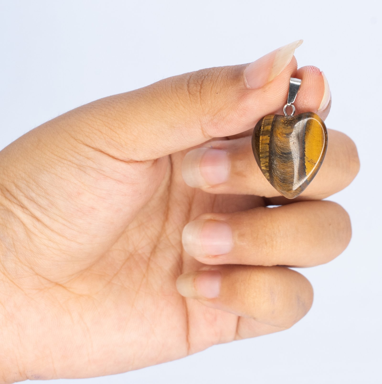 Tiger eye heart pendant copy Tiger's Eye Heart Pendant