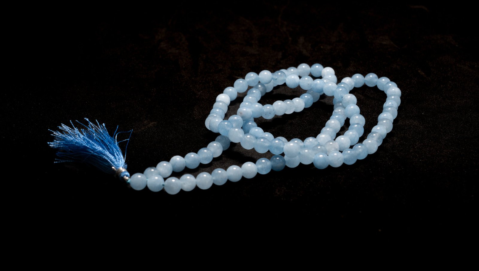 aquamarine mala single scaled Aquamarine Jaap Mala
