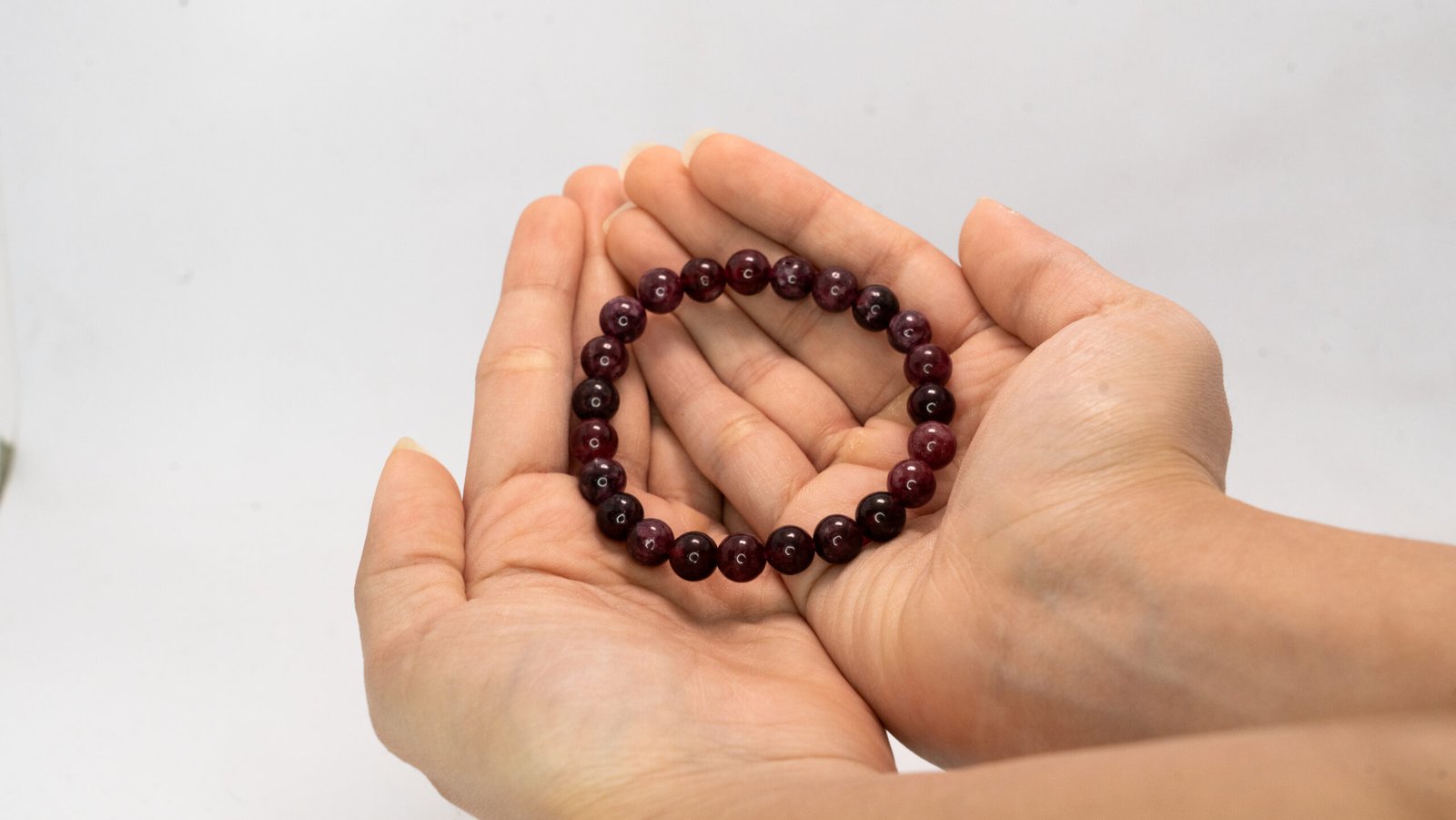 garned dyed 3 scaled Garnet Bracelet
