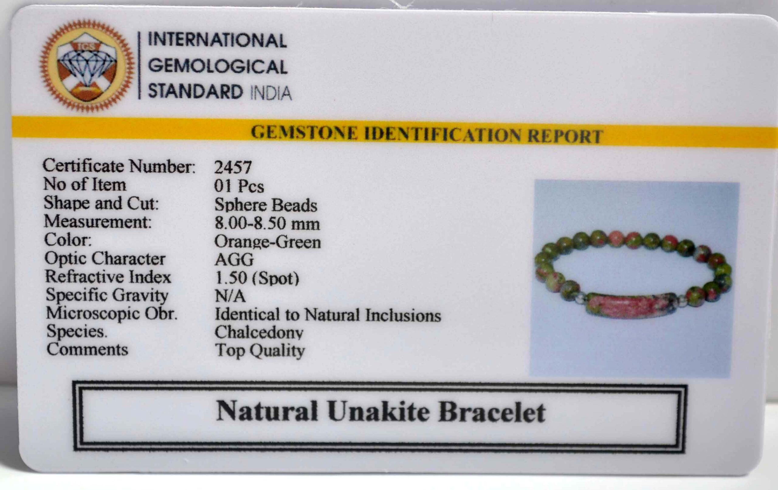 2457 scaled Unakite Energy Curve Bracelet