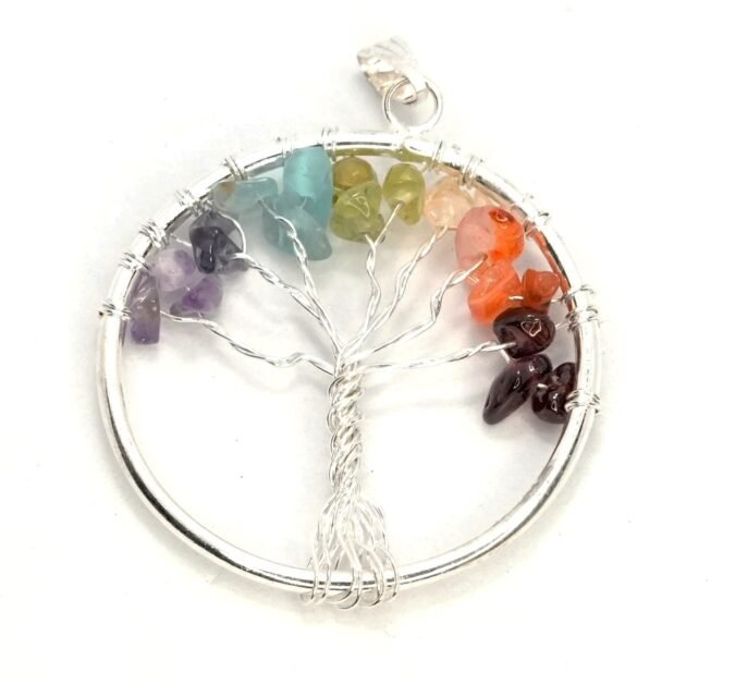 7 Chakra Tree Pendant c Seven Chakra Tree Pendant