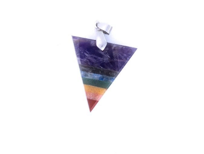 7Chakra pendant triangle shape Seven Chakra Triangle Pendant