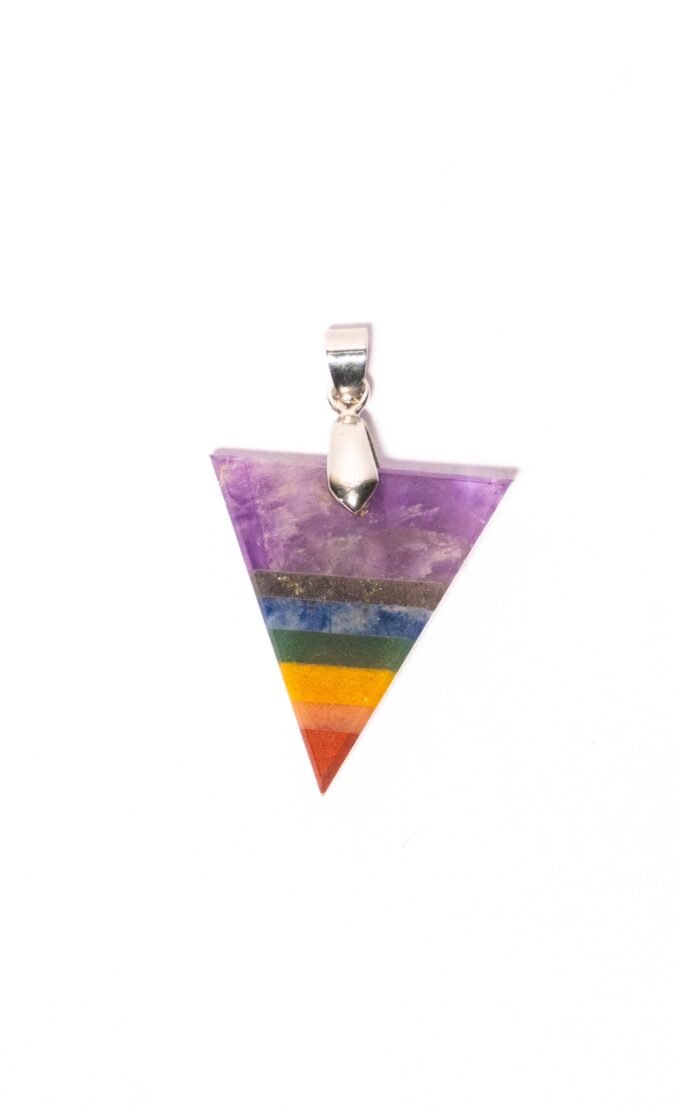 7chakra triangle pendant Seven Chakra Triangle Pendant