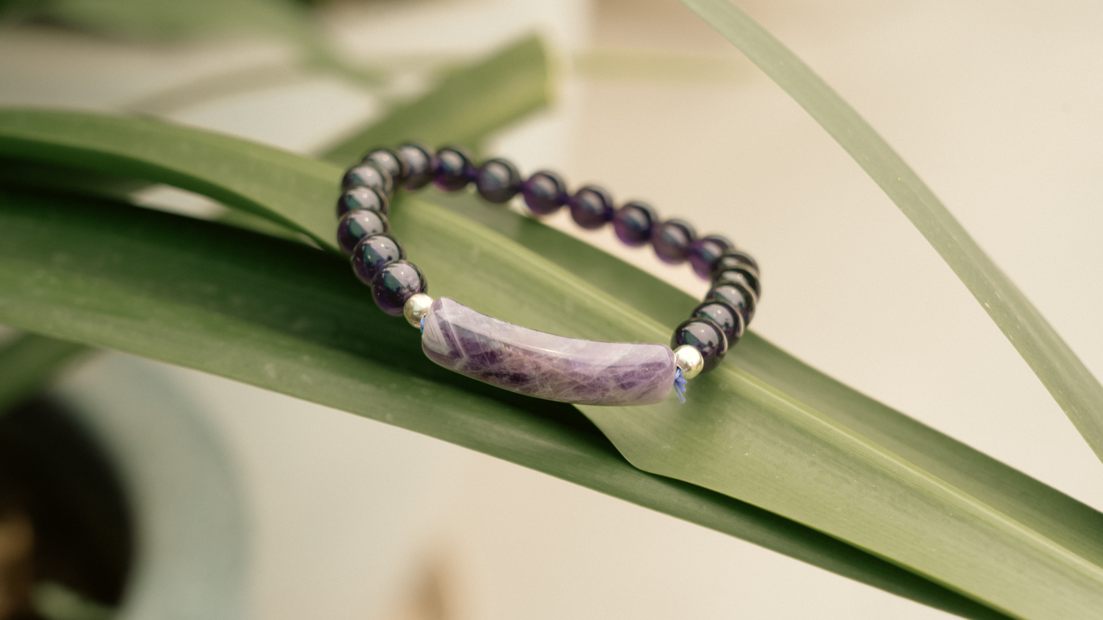 Amethyst Energy Curve Bracelet Amethyst Energy Curve Bracelet