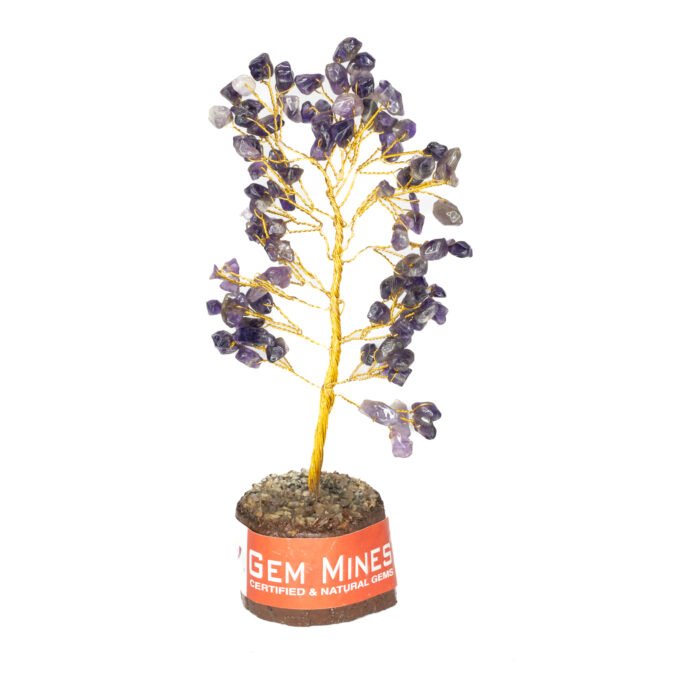 Amethyst godlen wired tree100 beads Amethyst Tree