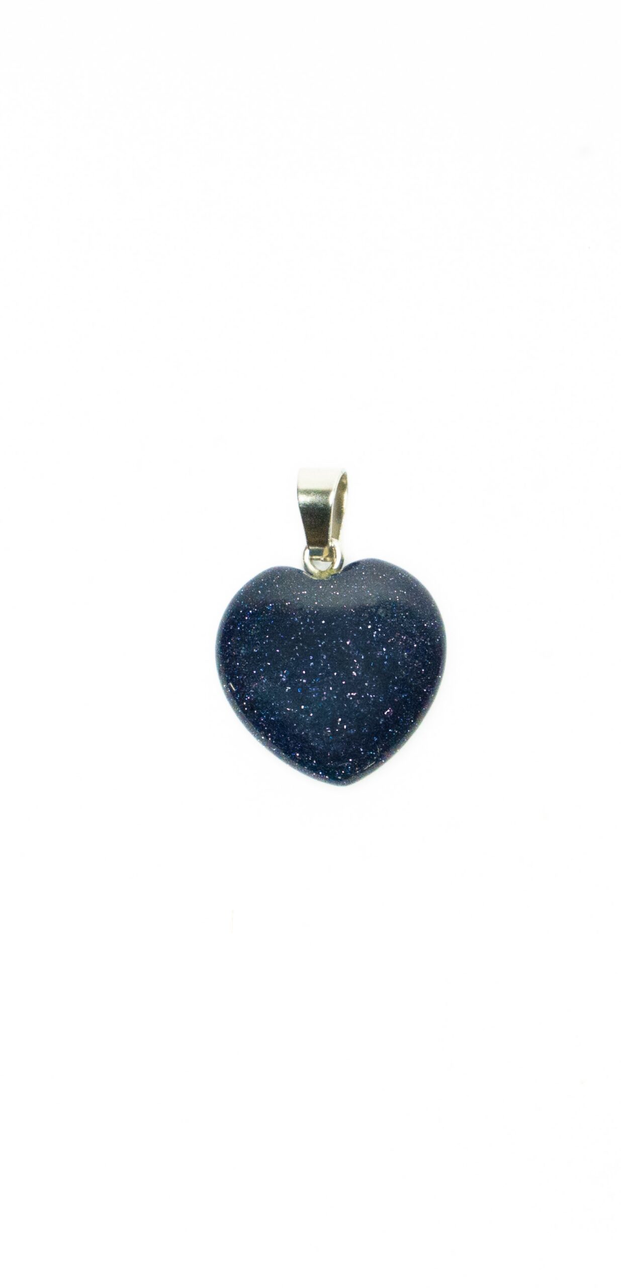 Blue Gold Stone Heart Pendant