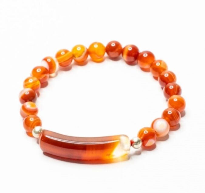 Carnelian energy curve bracelet1 1 Carnelian Energy Curve Bracelet
