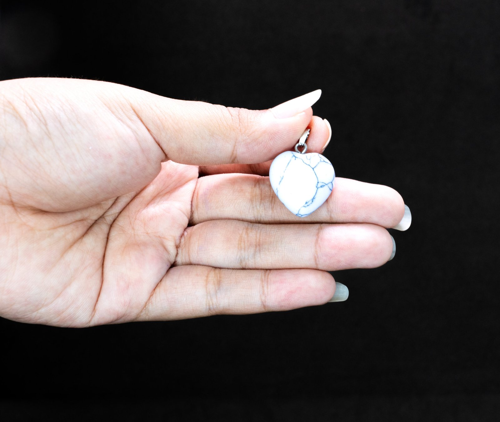 DSC04826 scaled White Howlite Heart Pendant