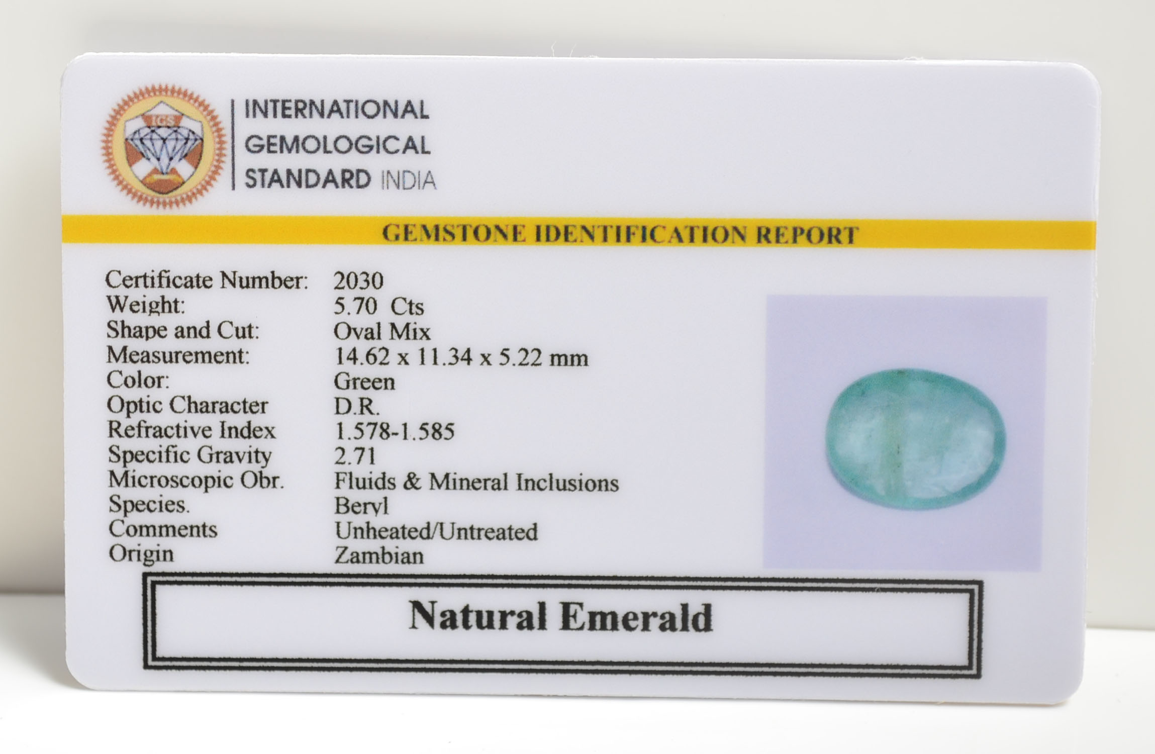 EMRD21430 2 EMERALD 5.7 Ct.