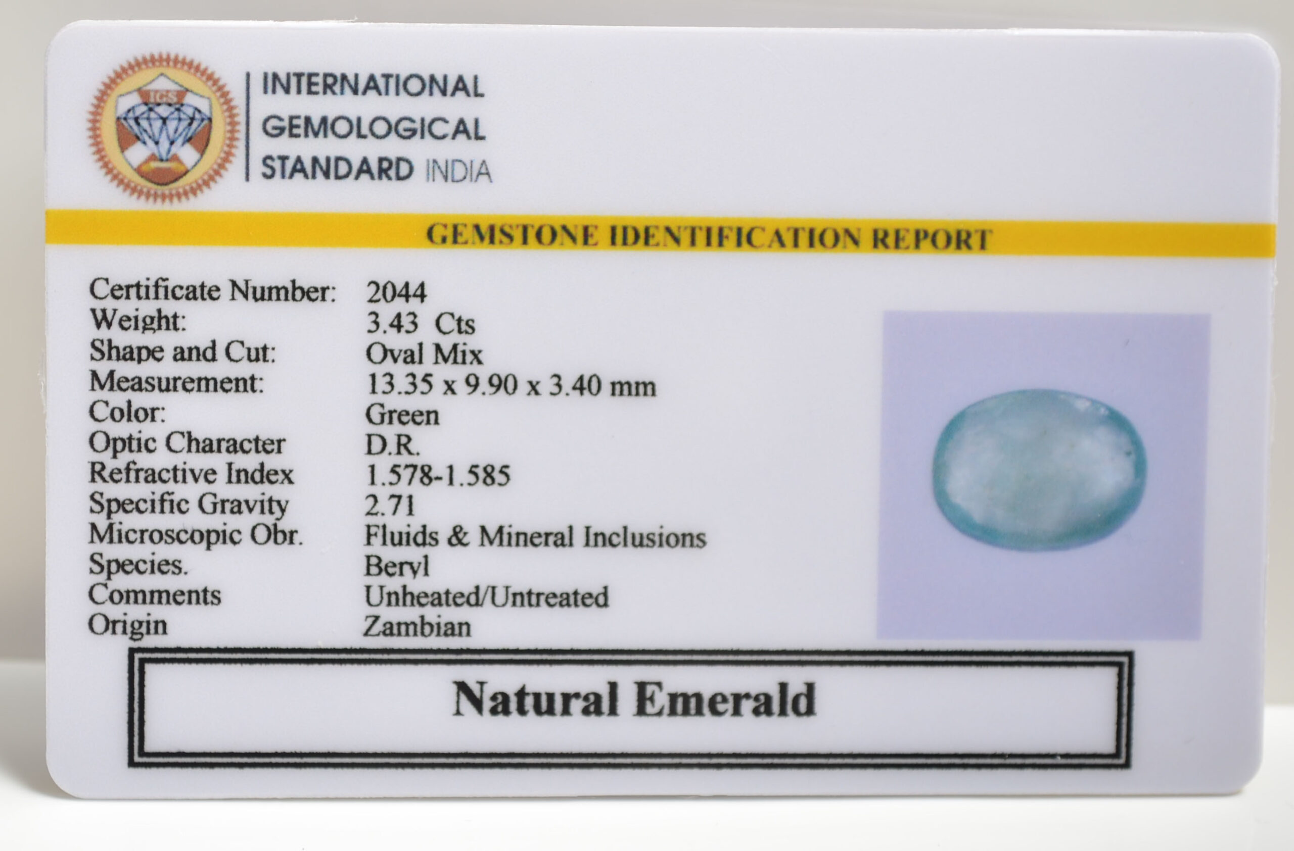 EMRG20433 1 scaled EMERALD 3.43 Ct.