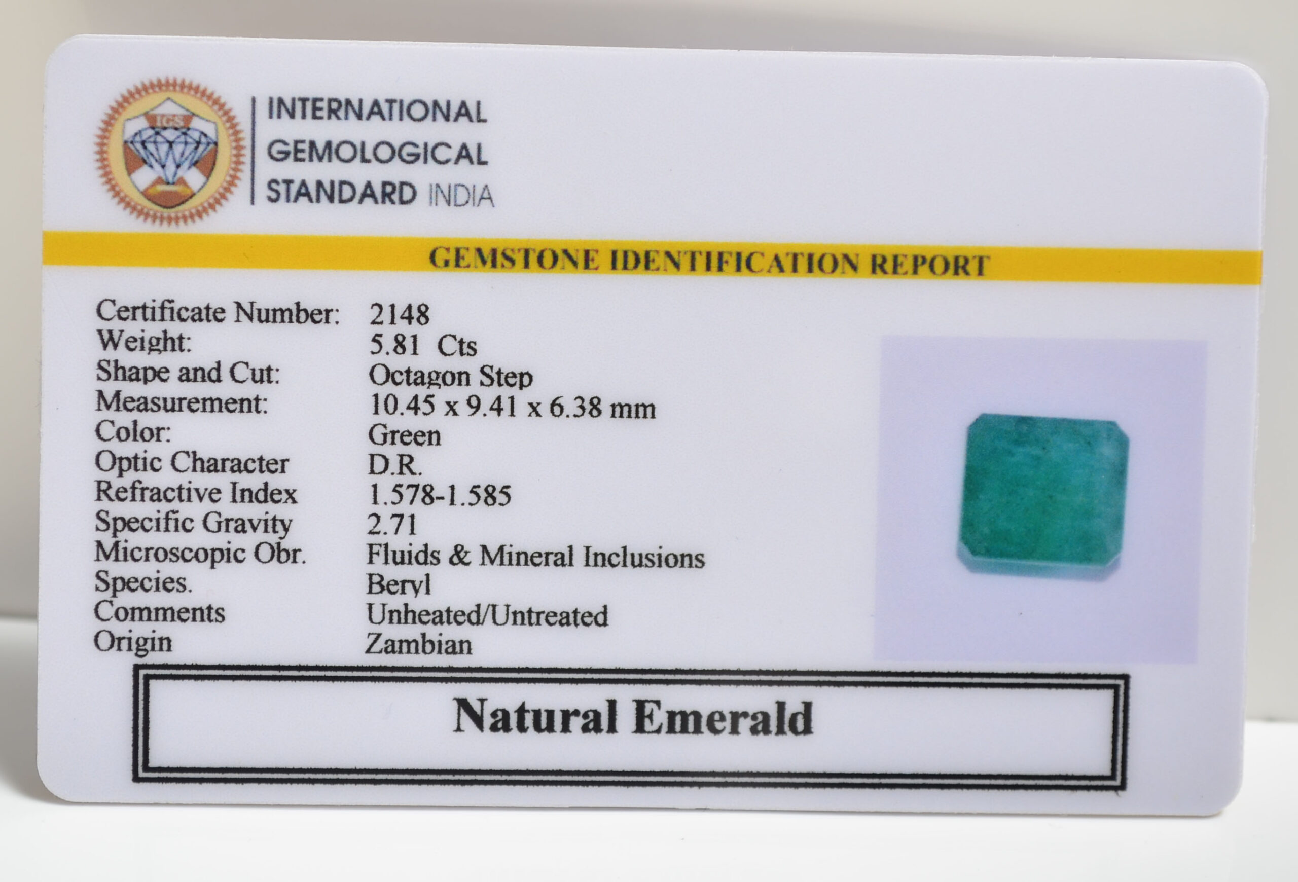 EMRG20438 1 scaled EMERALD 5.81 Ct.