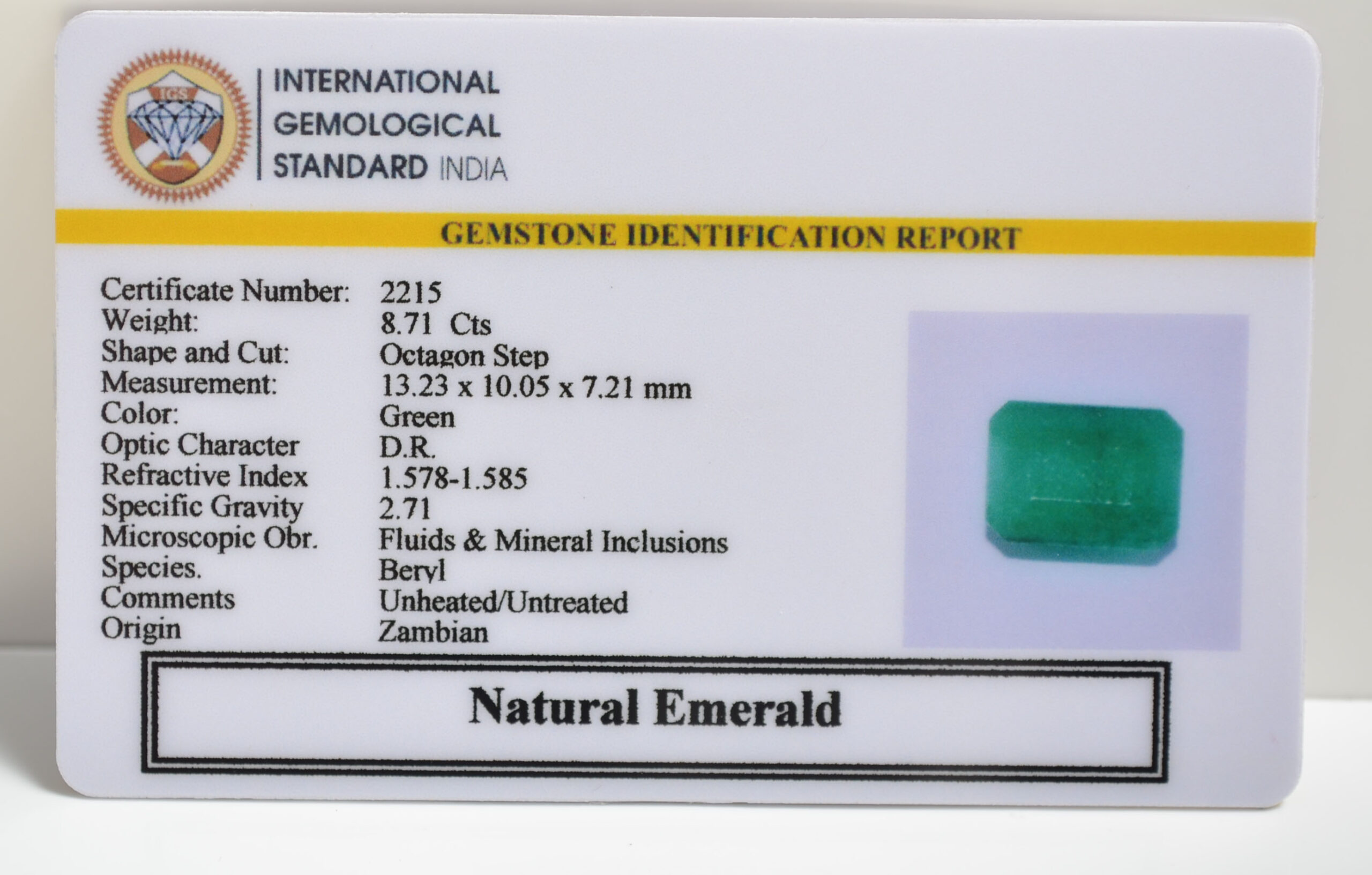 EMRG20463 1 scaled EMERALD 8.71 Ct.