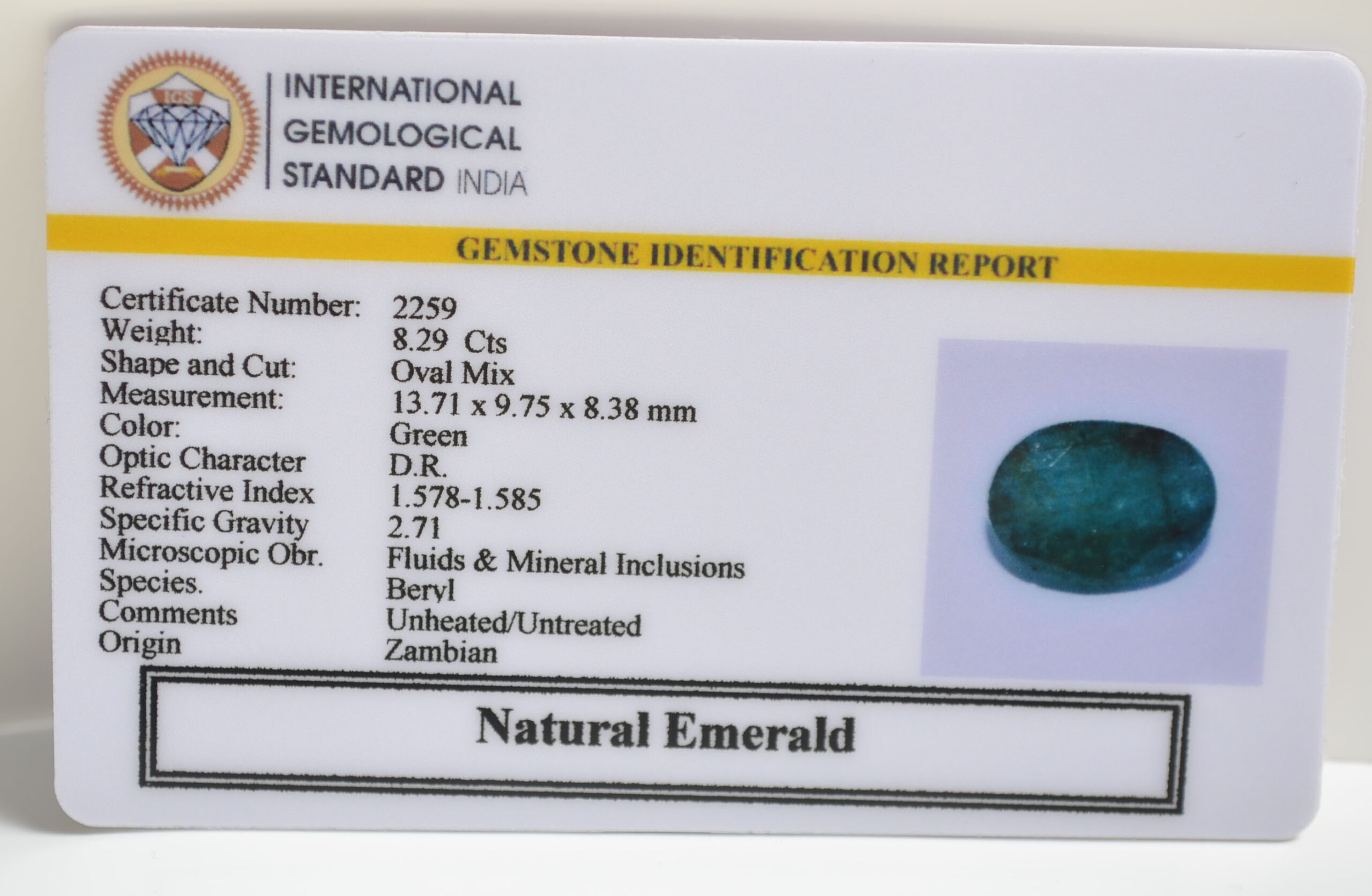EMRG20483 1 Copy scaled EMERALD 8.29 Ct.