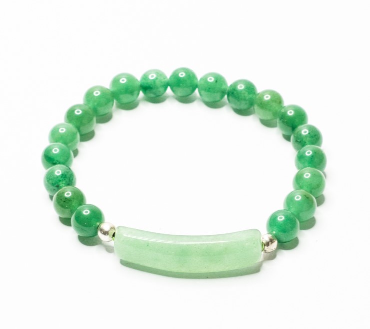 Green Aventurine Energy Curve Bracelet
