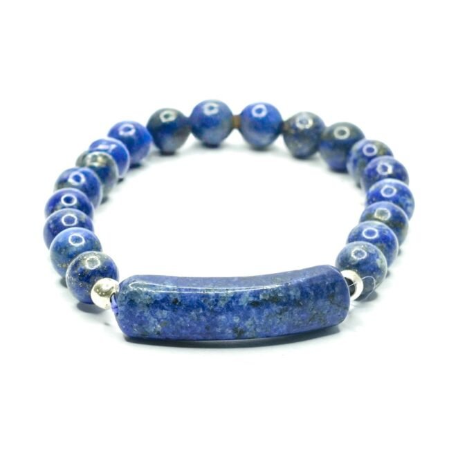 LApis lazuli Energy curve bracelet 1 1 Lapis Lazuli Energy Curve Bracelet
