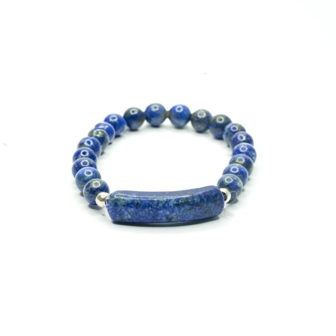 LApis lazuli Energy curve bracelet 1 Lapis Lazuli Energy Curve Bracelet