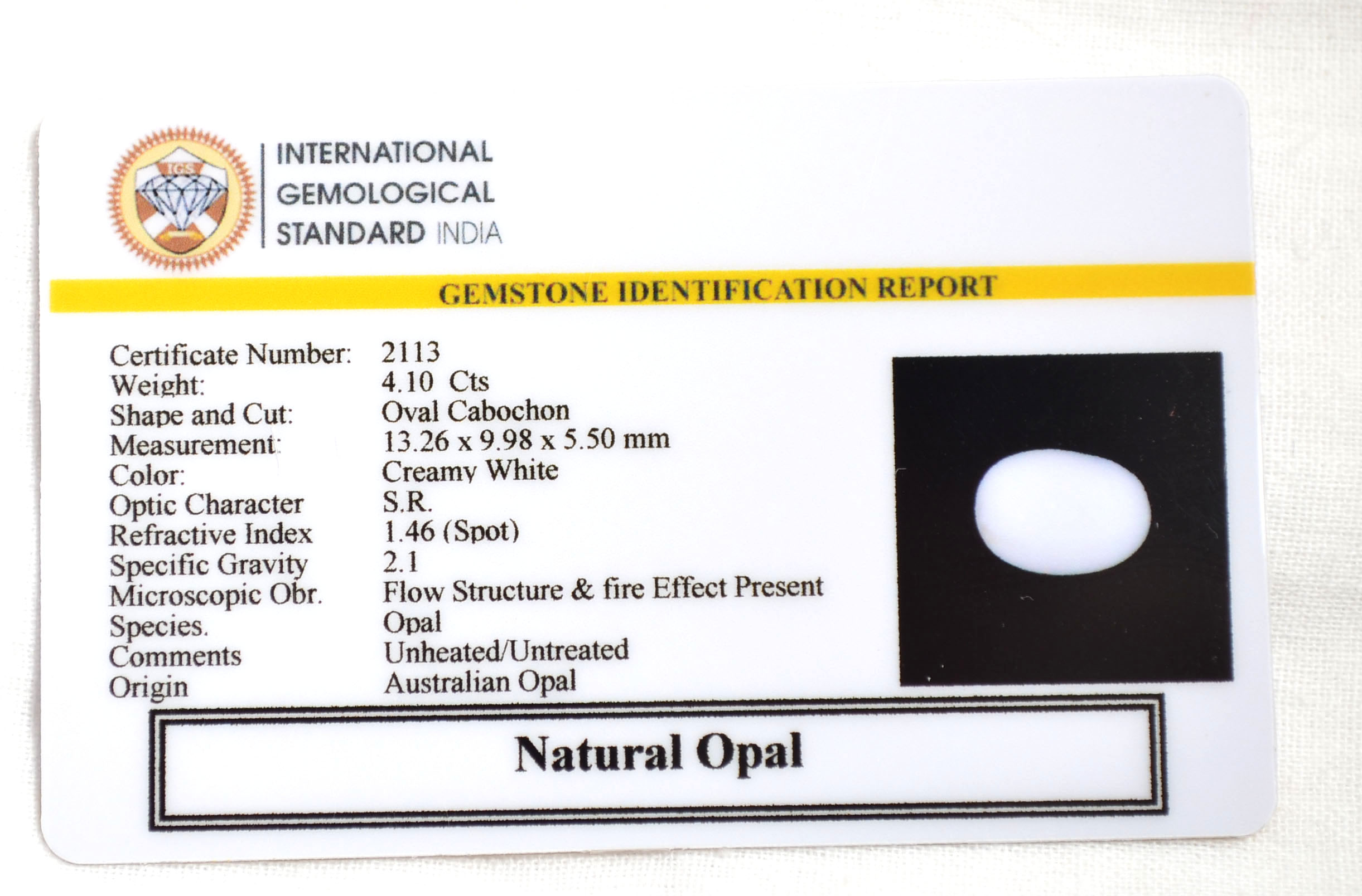 OPL9169 2 OPAL 4.1 Ct.