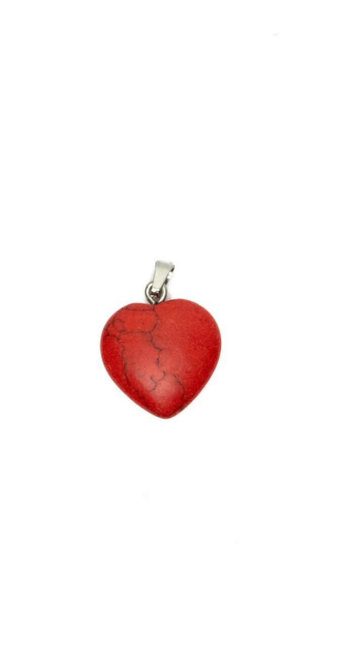 Red Howlite heart pendant Red Howlite Heart Pendant