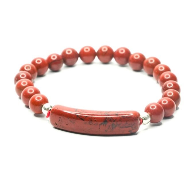 Red Jasper Energy curve bracelet 1 Red Jasper Energy Curve Bracelet