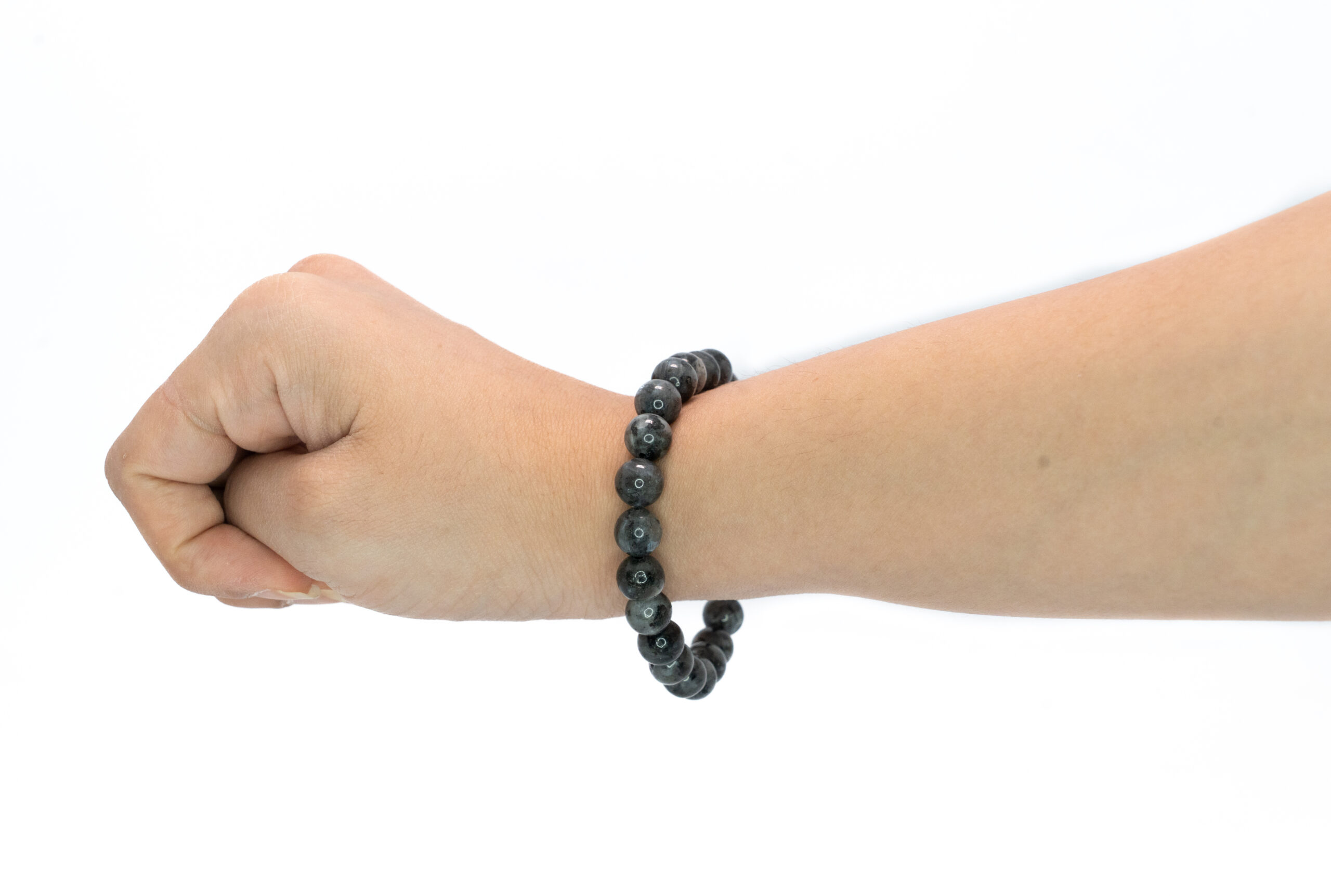 larvakite 3 scaled Grey Labradorite Bracelet