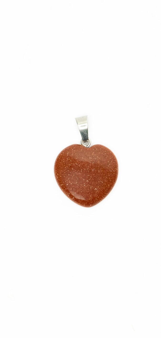 sun sitone heart pendant Sunstone Heart Pendant