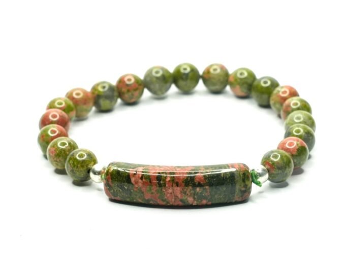 unakite Energy curve bracelet 1 Unakite Energy Curve Bracelet