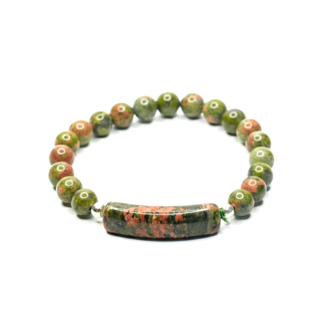Unakite Energy Curve Bracelet