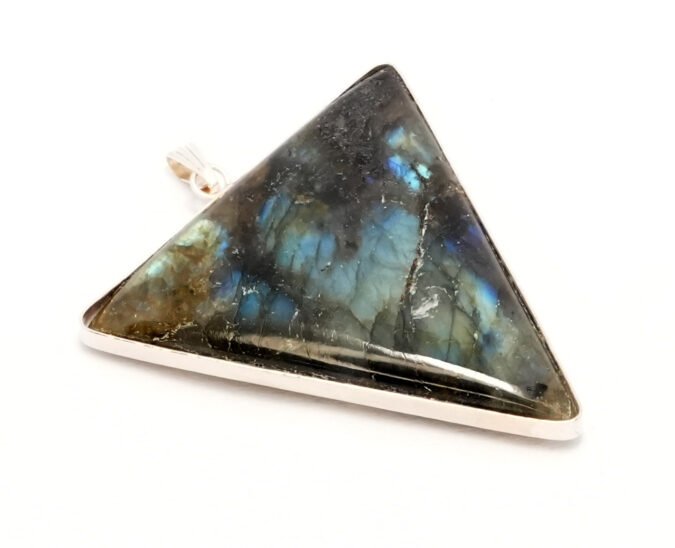 A Quality 7 Triangle Labradorite Pendant