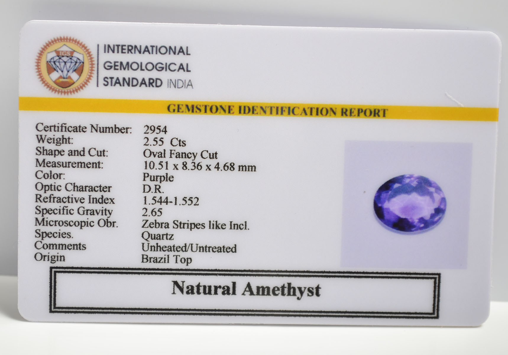 AME1104 2 AMETHYST 2.55 Ct.