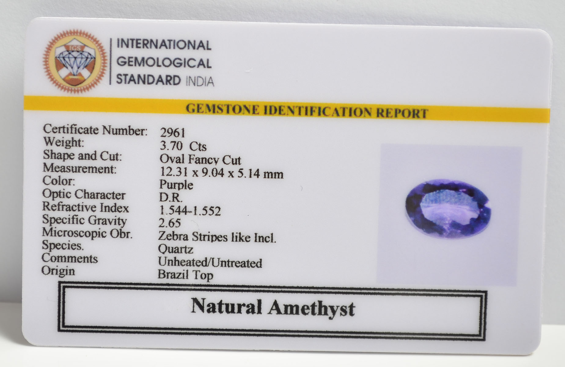 AME1110 2 AMETHYST 3.7 Ct.