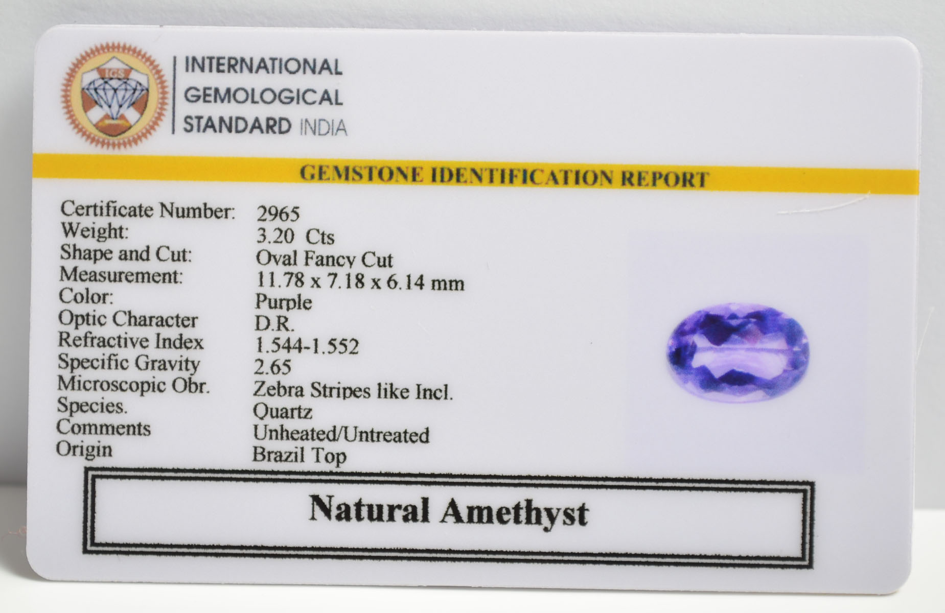 AME1113 2 AMETHYST 3.2 Ct.