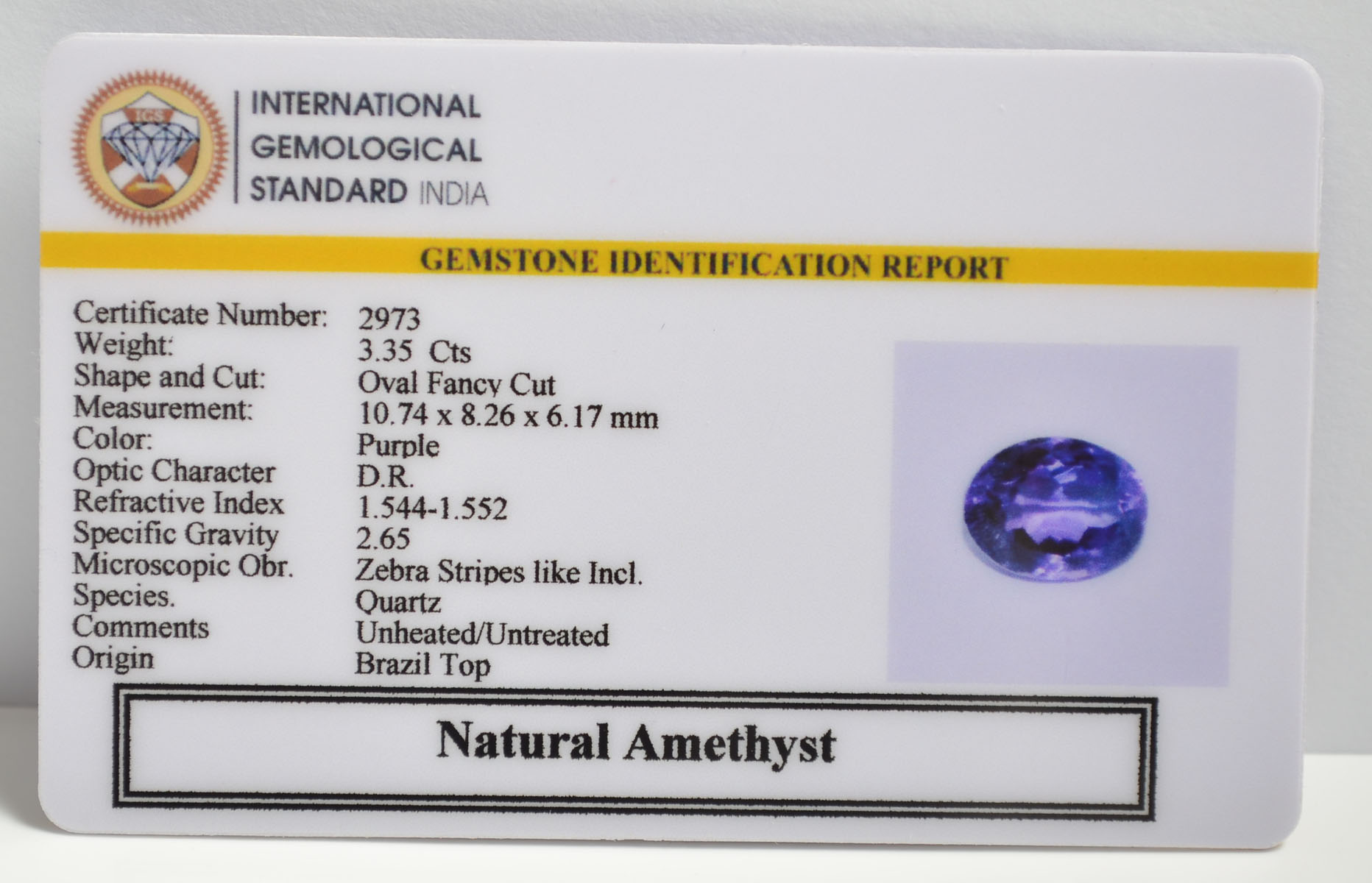 AME1120 2 AMETHYST 3.35 Ct.