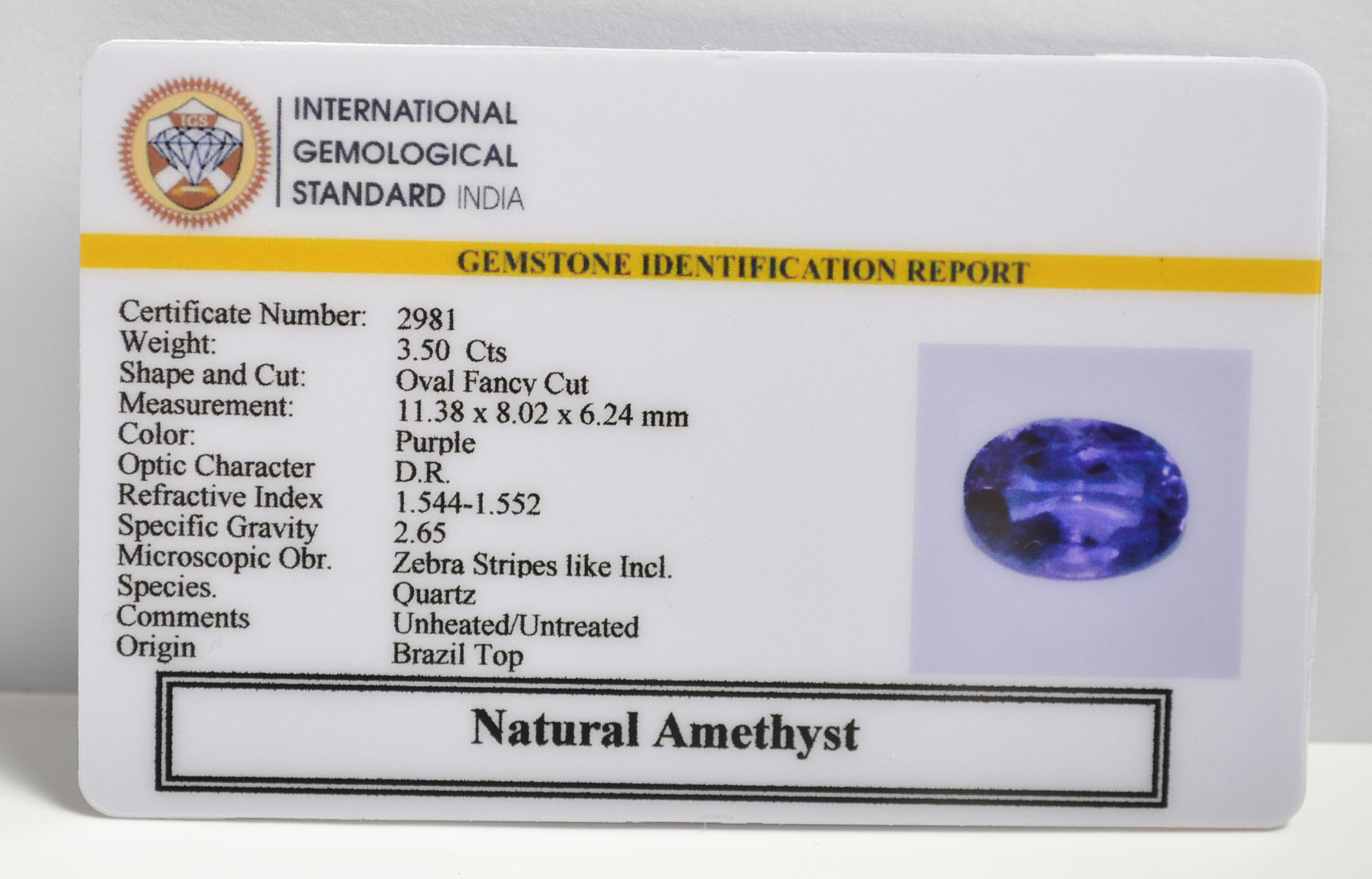 AME1127 2 AMETHYST 3.5 Ct.