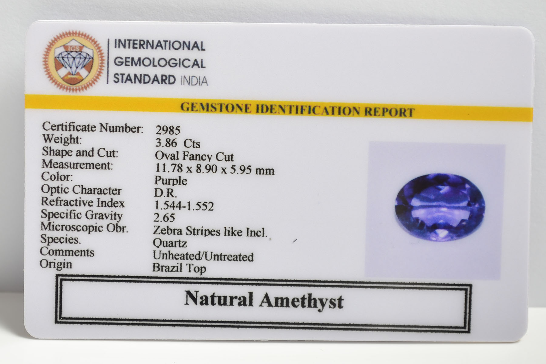 AME1130 2 AMETHYST 3.86 Ct.