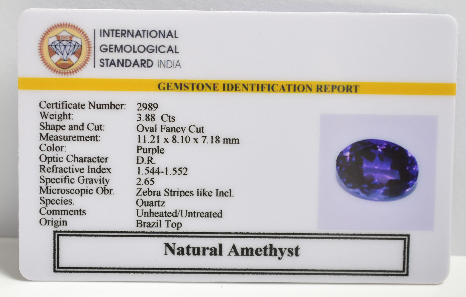 AME1133 2 AMETHYST 3.88 Ct.