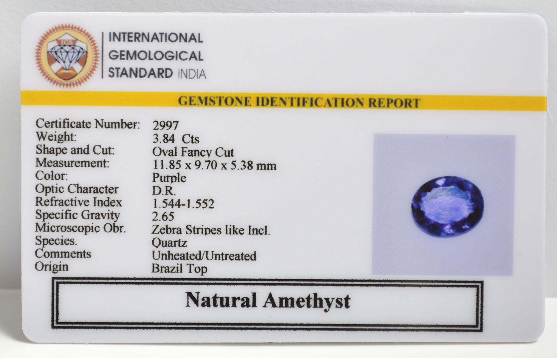 AME1140 2 AMETHYST 3.84 Ct.