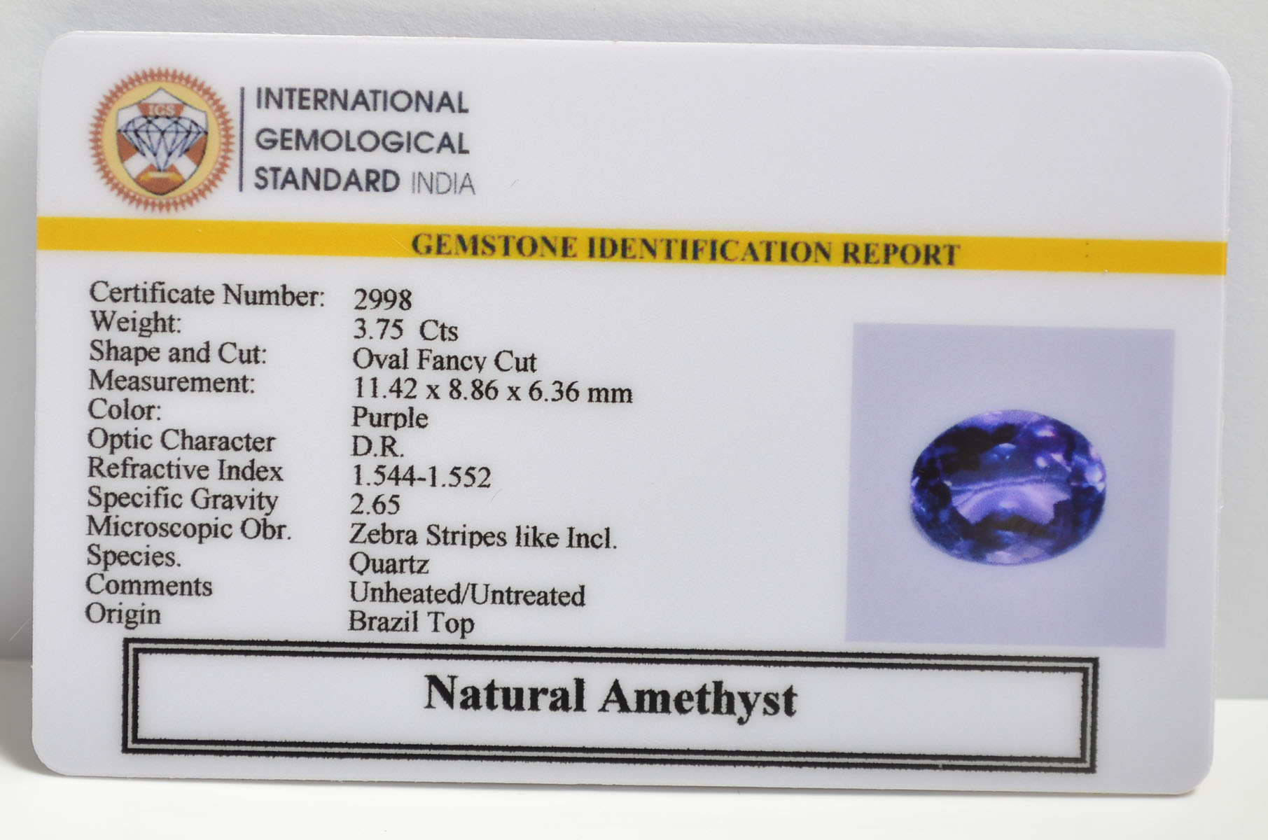 AME1141 2 AMETHYST 3.75 Ct.