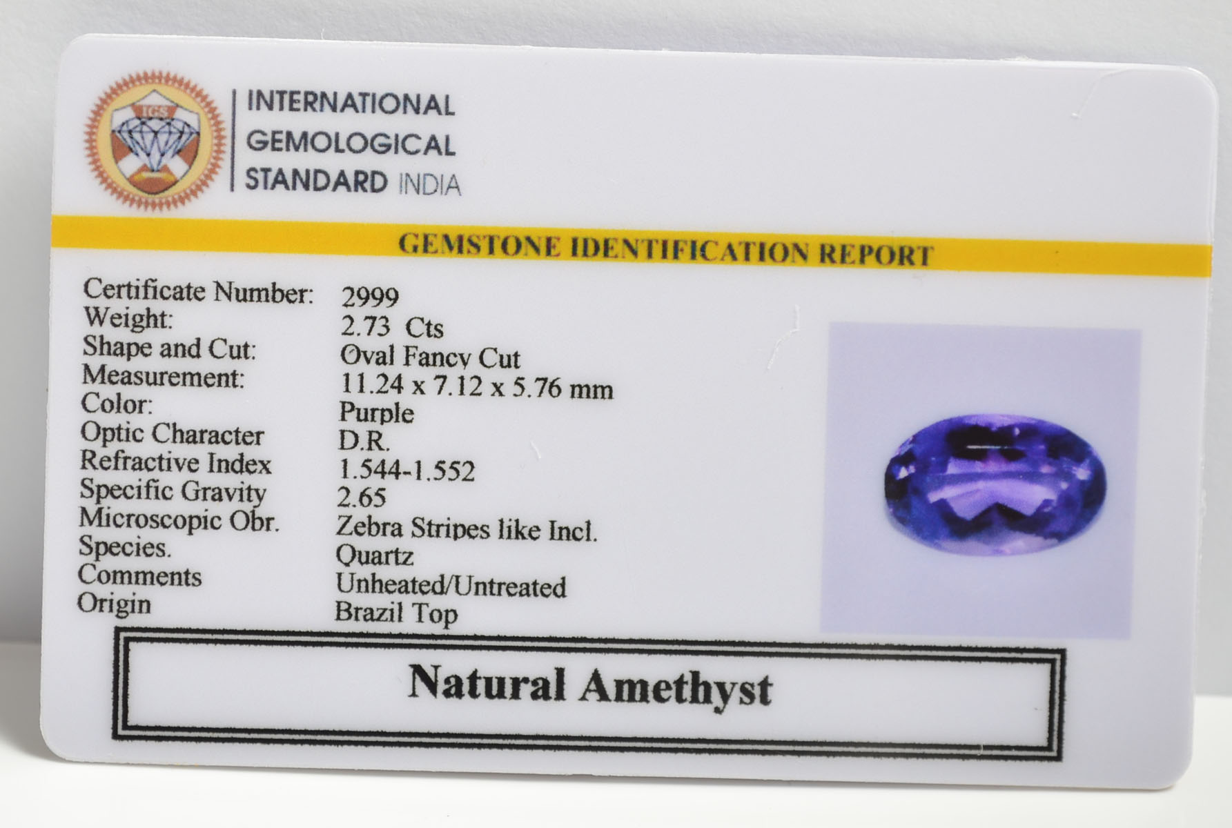 AME1142 2 AMETHYST 2.73 Ct.