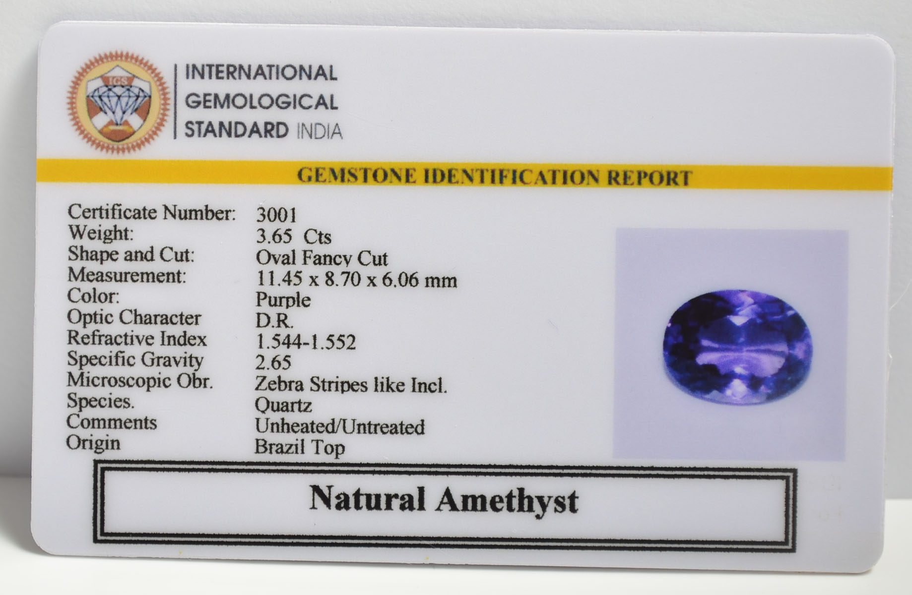 AME1143 2 AMETHYST 3.65 Ct.